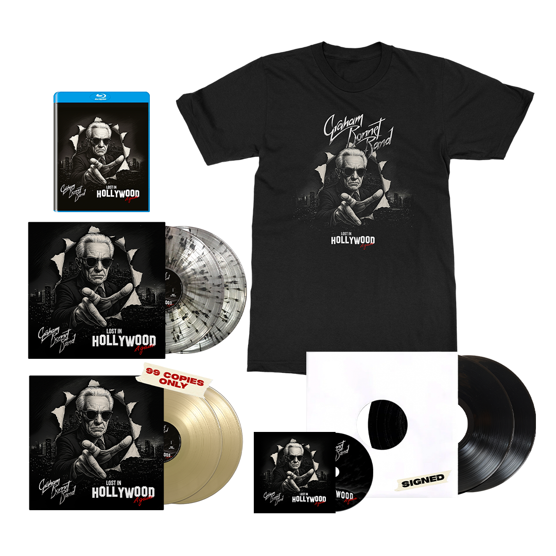 Graham Bonnet Band - Lost In Hollywood Again (Live) - CD/DVD + Splatter Vinyl + Gold Vinyl + Blu Ray + TP + Tee