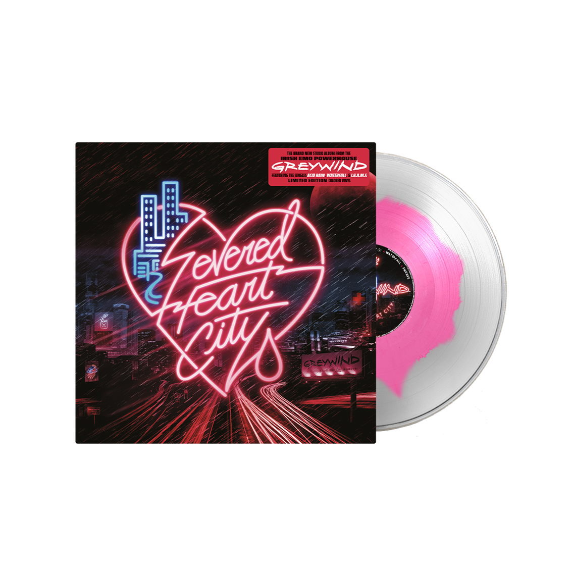 Greywind - Severed Heart City - Crystal Pink Corona LP