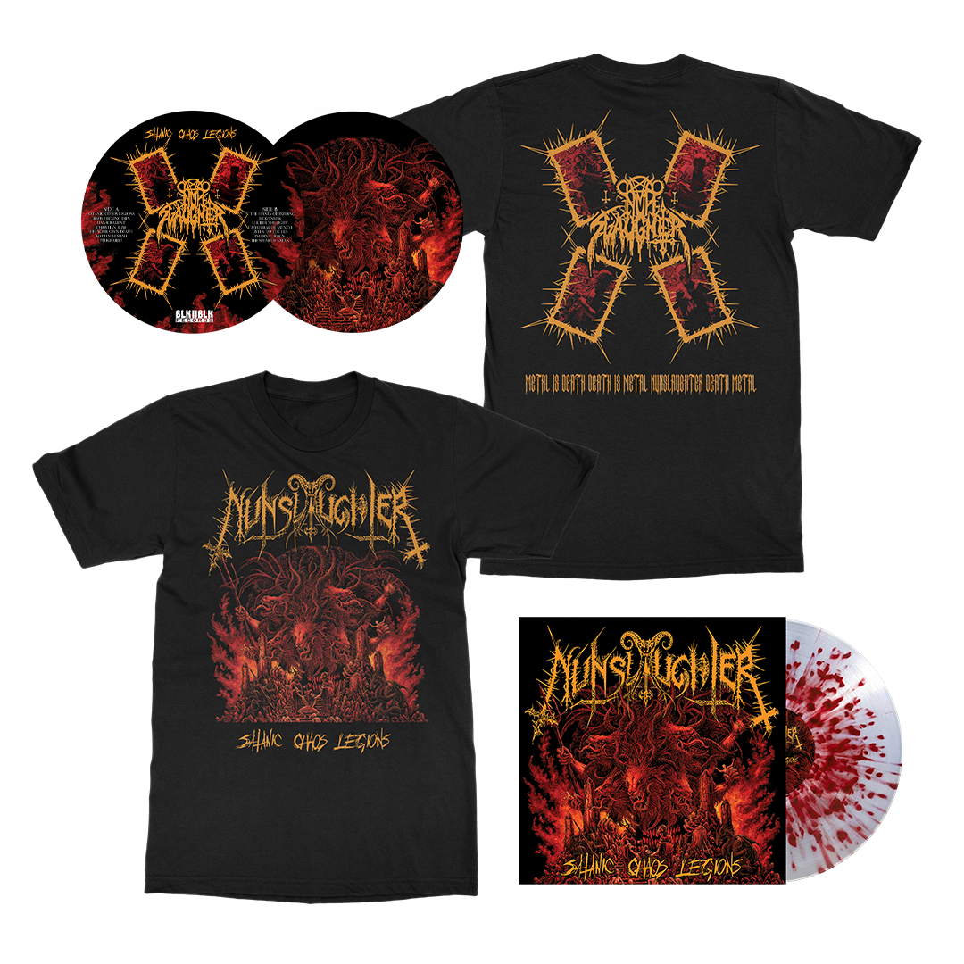 Nunslaughter - Satanic Chaos Legions- Vinyl Merch Bundle